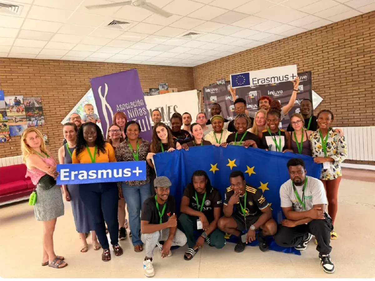 Young adult participants from Malawi, Zimbabwe, Denmark and Spain gathered during an Erasmus Plus youth exchange