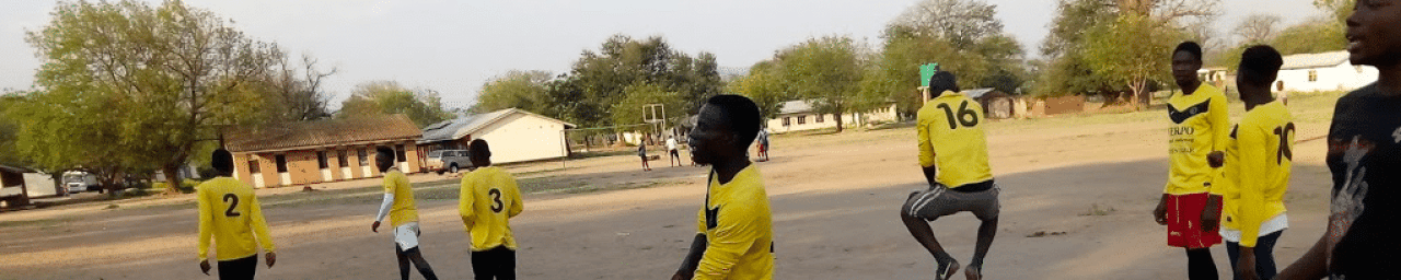 Young football players participating in the Chikwawa Sports for Peace initiative